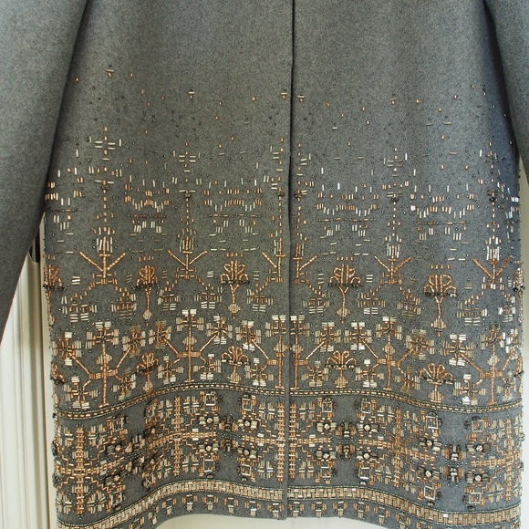 J.Crew Collection Embellished Cocoon Coat S 6 - Picture 6 of 7